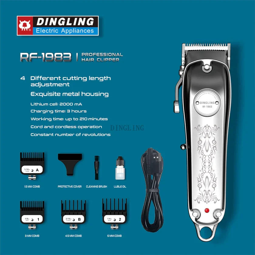 Dingling RF-1983 Hair & Beard Trimmer - Tashqila Dingling RF-1983 Hair & Beard Trimmer - Tashqila